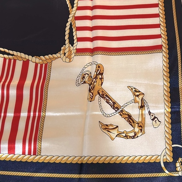 R-2227- Scarf Women's Nautical 100 % Polyester NWT - Picture 4 of 7